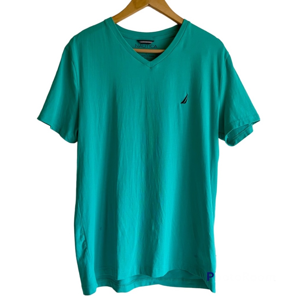 🌹2 for $20🌹 Nautica Men’s Short Sleeve V-Neck T-Shirt. Mint Spring. Size L